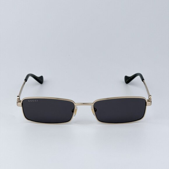 Gucci Men BRAND NEW Sunglasses Gold Grey Rectangle GG1600S 001 - Picture 1 of 9
